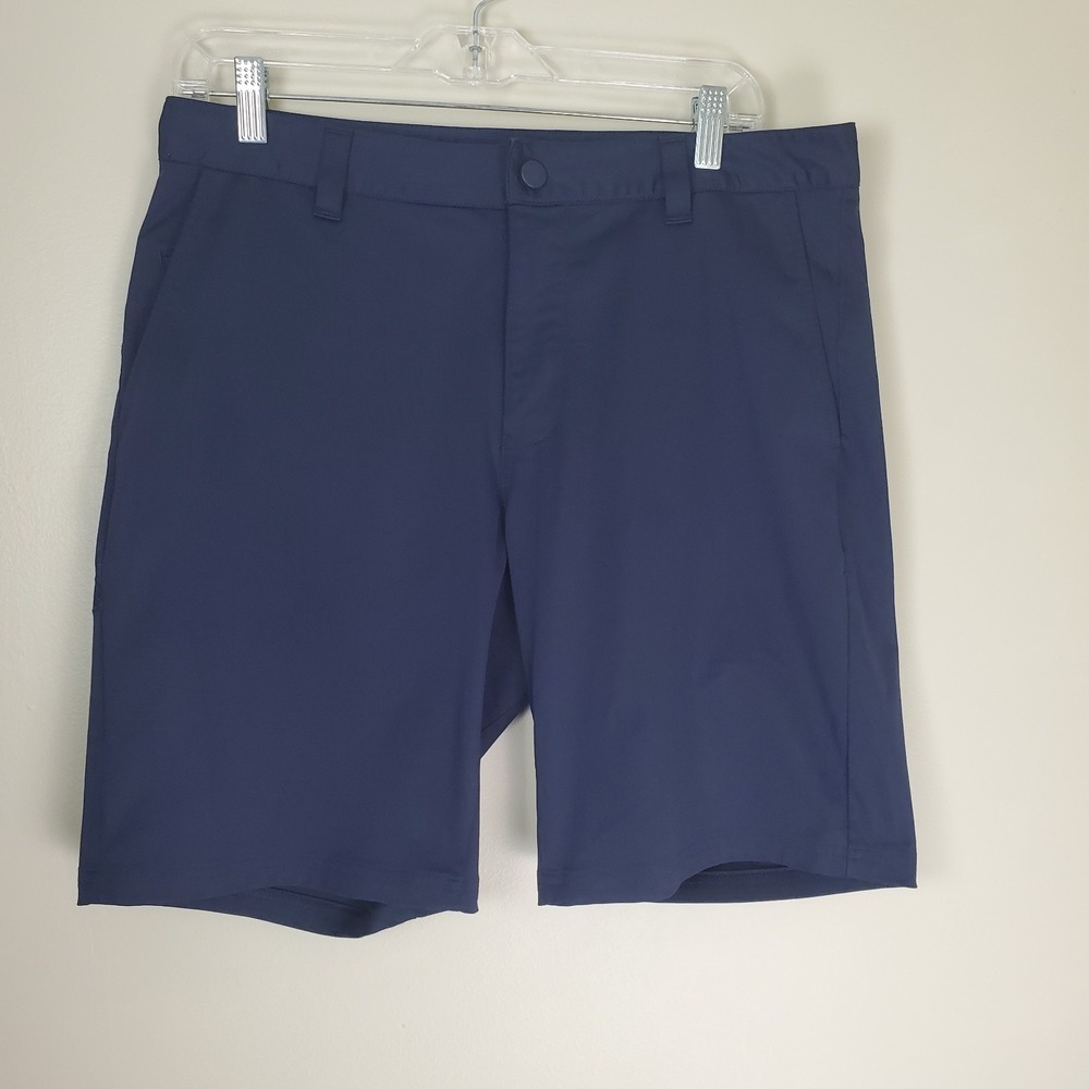 Rhone Commuter Shorts Men's 32 Navy Blue Chino 9" Inseam Classic Preppy